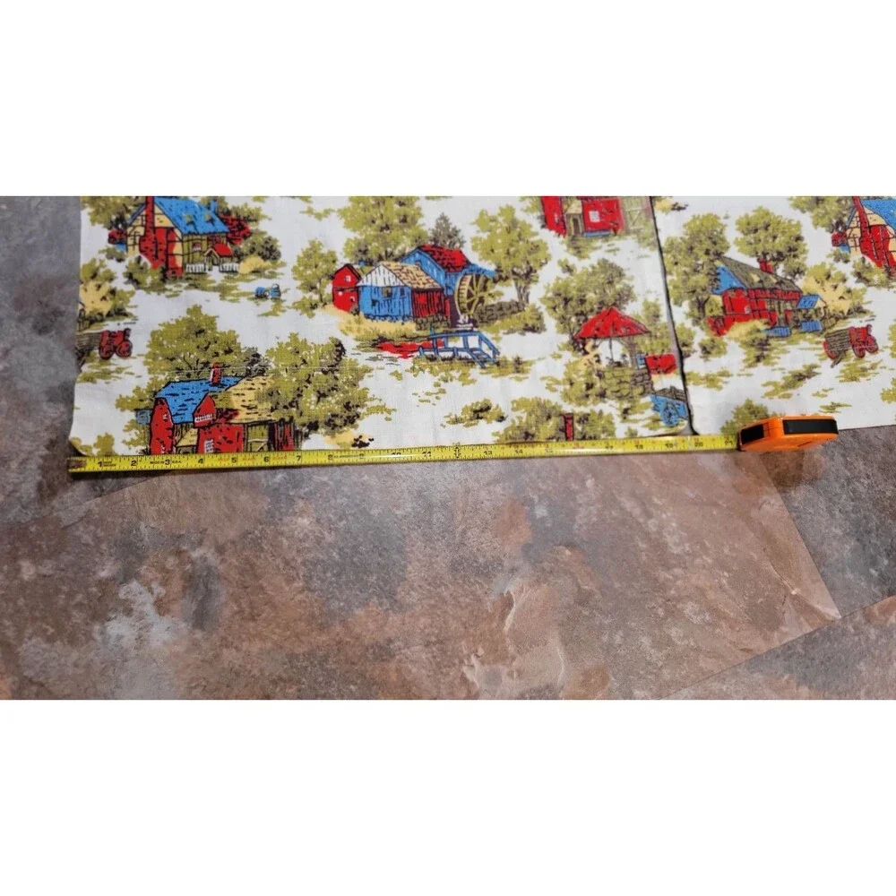 Vintage Cottage Core Curtain/drapes Barkcloth rustic textured decor